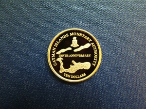 The Cayman Islands Monetary Authority 10th Anniversary Coin (Gold)